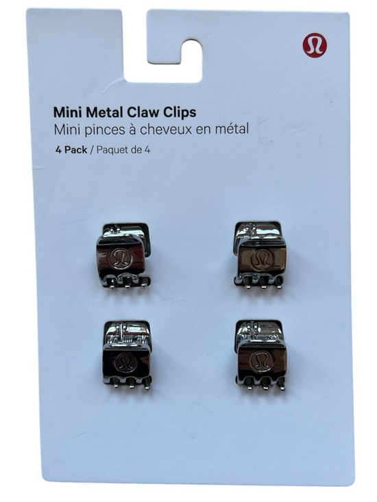 lululemon athletica Other - Lululemon Athletica Silver Mini Metal Claw Clips 4-Pack NWT